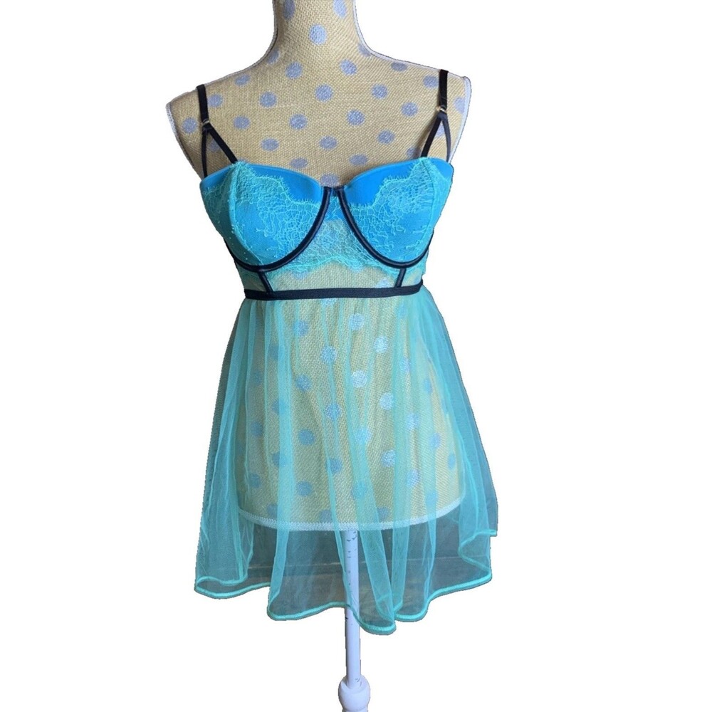 Victoria's Secret Babydoll Fairy 36D Sexy Underwire Lingerie Tulle Lace